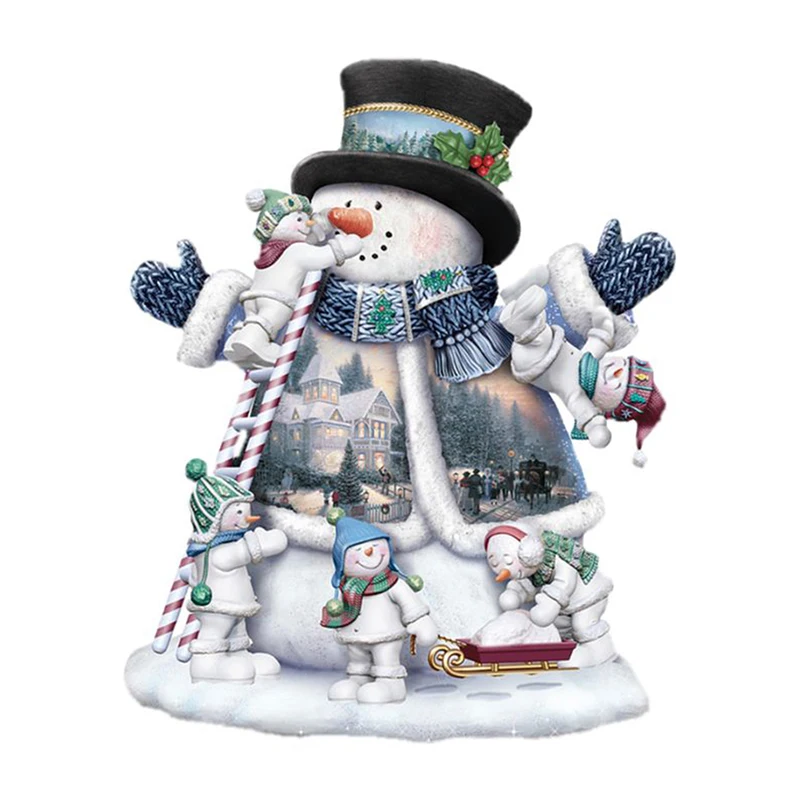 Diy Diamond Embroidery Snowman House Diamond Painting Cross Stitch Diamond Mosaic Embroidery Home Decoration