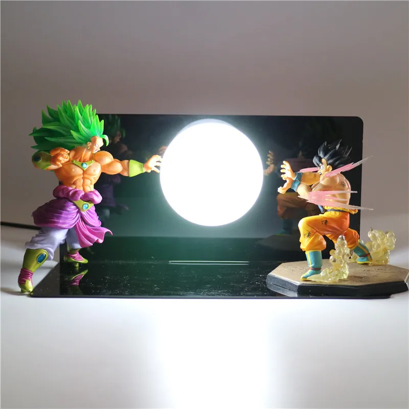 Dragon Ball Goku кукла ночной Светильник Saiyan фигурки DIY коллекционные для детей Детские игрушки аниме модель Фигурка TD-0141 - Цвет: Прозрачный
