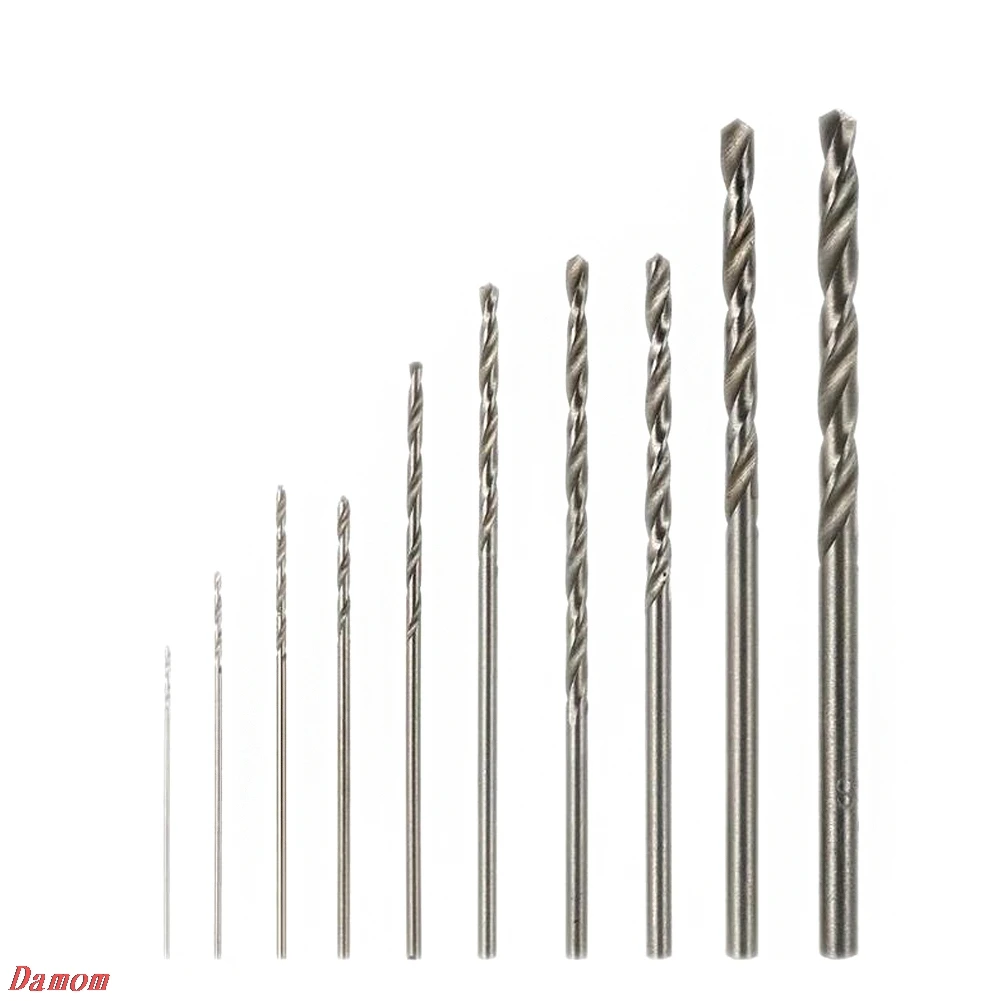 

10Pcs HSS High Speed White Steel Twist Drill Bit Set For Dremel Rotary Tool New