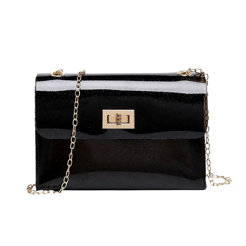 clear chain tote bag