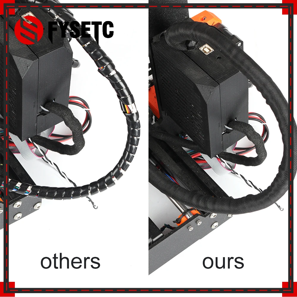 3 قطعة 3D طابعة أجزاء L 50 سنتيمتر OD 13 مللي متر النسيج كم سلك كابل التفاف كابل توصيل ل Prusa i3 MK2S/MK2.5/MK3 الطارد