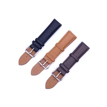 Watchbands Genuine Leather WatchBand Stainless Steel Buckle Clasp watch band leather strap 12 14 16 18 20 21 22 24mm leather watchband strap 12 14 16 18 19 20 22 24 mm stainless steel buckle men women replace band watch accessories