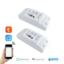 WiFi Smart Switch Compatible with Alexa Voice ControlRelay Switch Module DIY Smart Home Use Tuya Smartlife APP(2 Packs