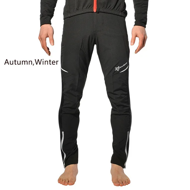ROCKBROS мужские и женские велосипедные штаны, ветрозащитные дышащие черные спортивные штаны для езды на велосипеде, бега, пешего туризма, рыбалки, фитнеса - Цвет: Autumn Winter