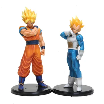 

Dragon Ball Z Resolution Of Soldiers ROS Super SaiYan Vegeta Goku 18CM/7" In PVC Figure Model Toy