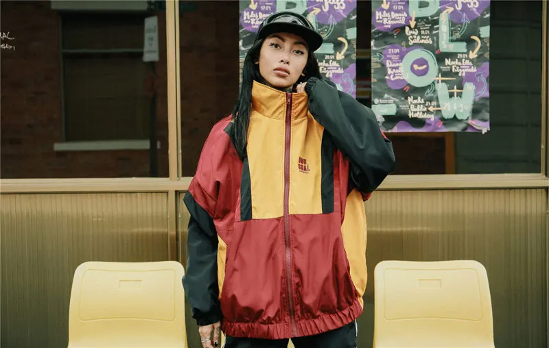 Color Block Patchwork Windbreaker Jackets 1