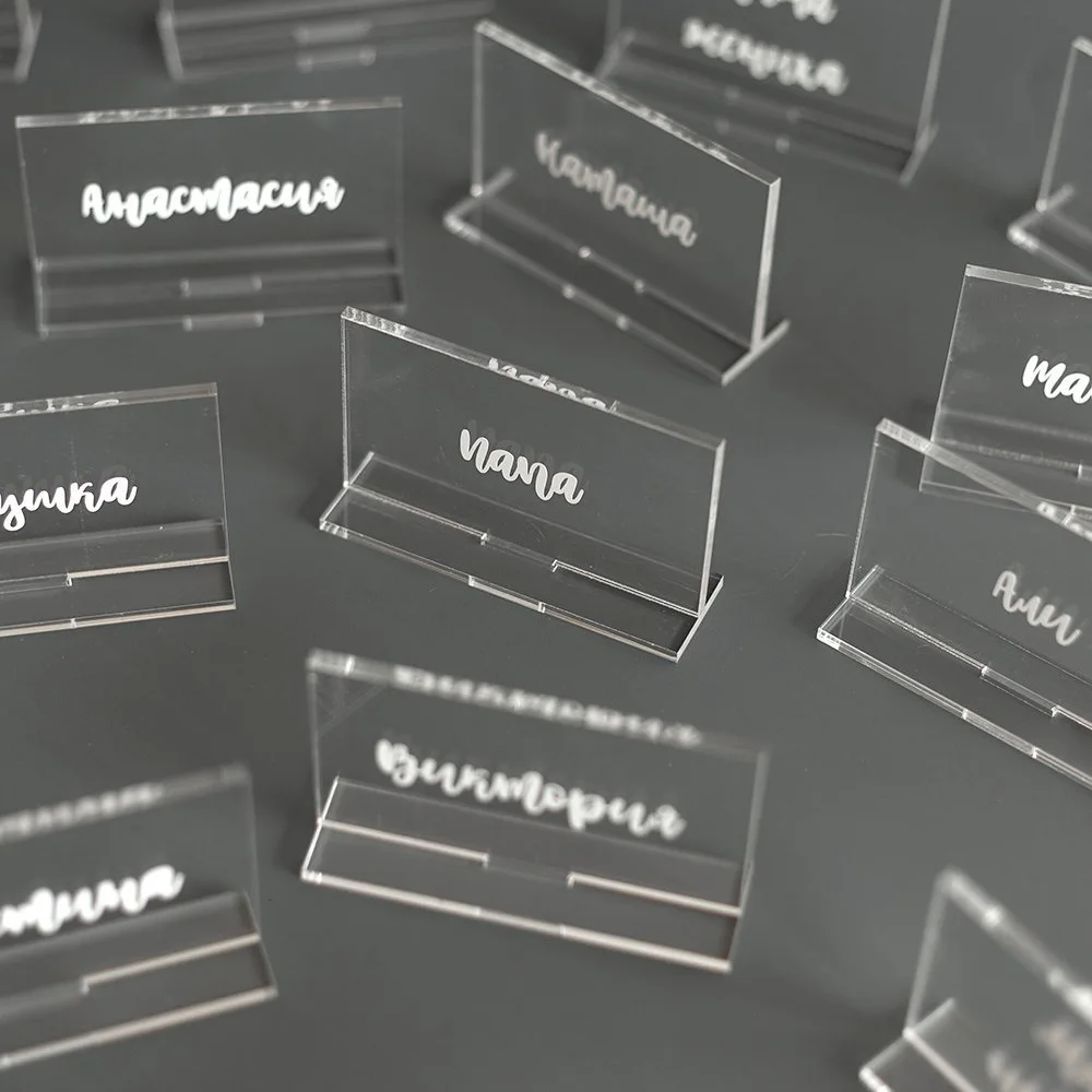 

Acrylic Table Numbers and Name Cards for Weddings and Events Party Decor Table Decoration