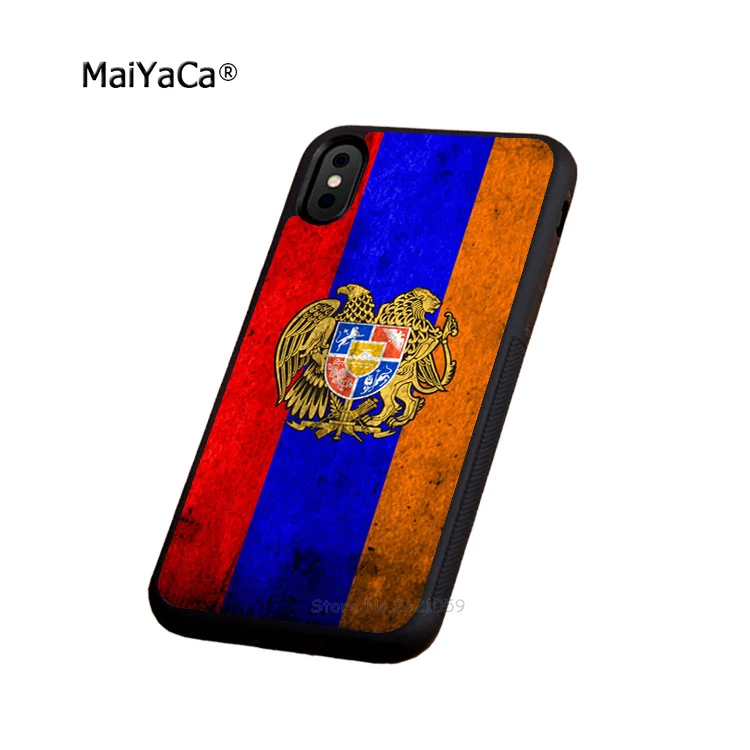 B1599 MaiYaCa, мягкий силиконовый чехол для телефона с лентой и флагом армян для apple iPhone 11 pro max 5S SE 6 6s 7 8 plus XR XS MAX, чехол - Цвет: B1599