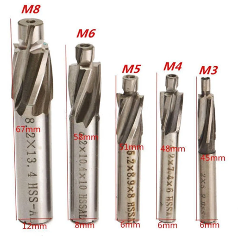 

4 Flute End Mill Cutters Countersink End Mills Pilot Slot Drill High Quality High Toughness