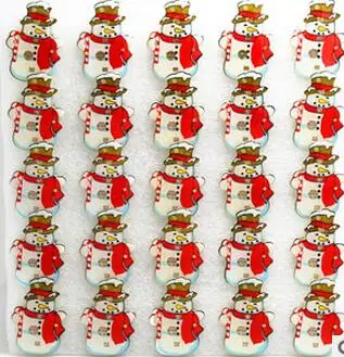 

New 50 pcs Christmas Snowman Flashing LED Light Up Badge/Brooch Pins Party Favors mq16