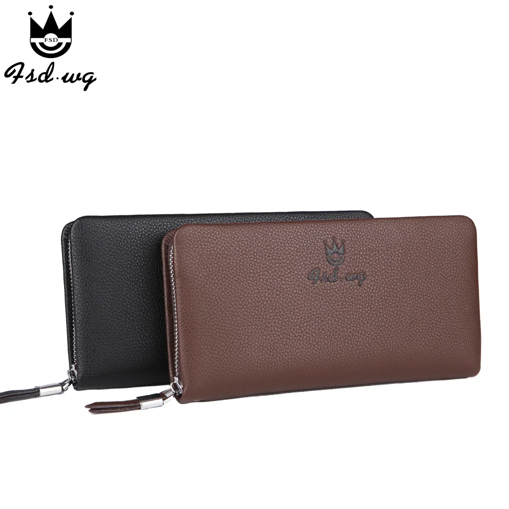 New men wallets soft leather long designer mens wallets casual men wallet clutch bag purses and ...