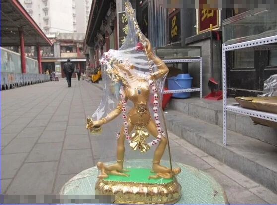 

USPS to USA S0282 Tibet Buddhism Folk Fane Buddhism Bronze painted Gilt Vajravarahi Buddha Statue (B0328)