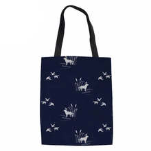 Женская сверхмощная сумка парусиновые сумки для покупок Женская Большая складная сумка для хранения для женщин темно-синяя Shoudle сумка Eco Recycle