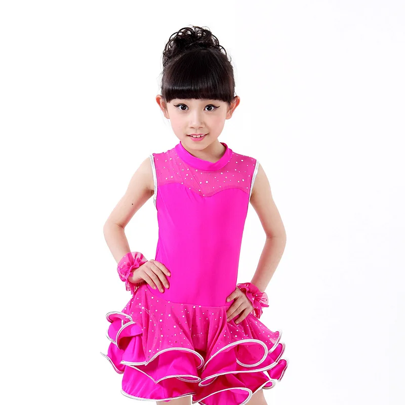 Children Latin Dance Clothing For Girls Salsa Dance Costume Kids