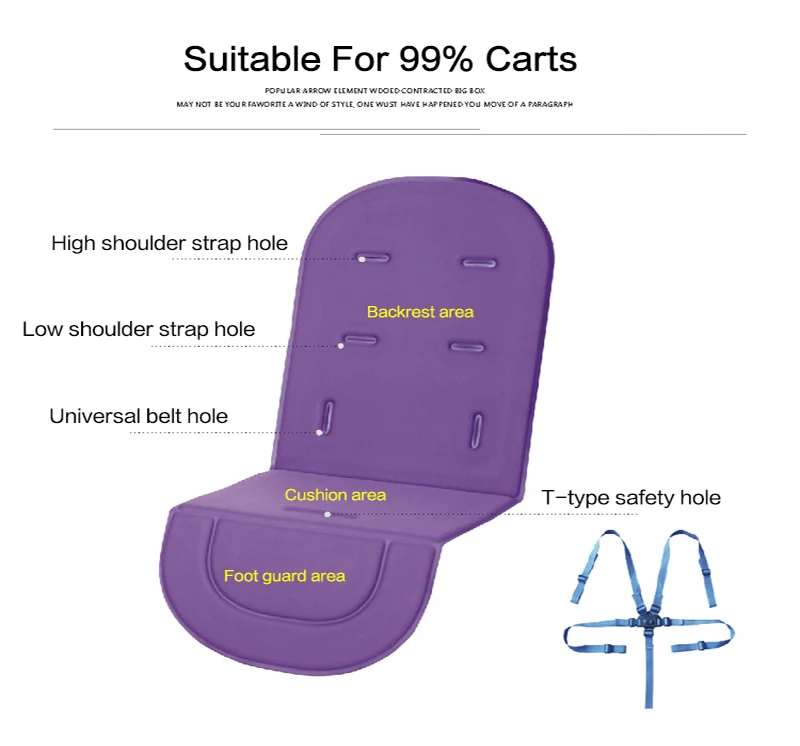 Baby Stroller Seat Cushion Kids Pushchair Car Cart High Chair Seat Trolley Soft Mattress Baby Stroller Cushion Pad Accessories baby stroller accessories expo	