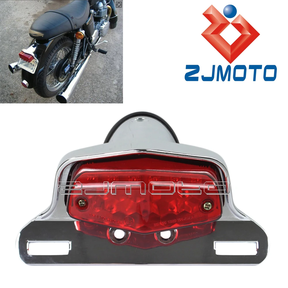 

Motorcycle LED Tailight For Honda Triumph Bonneville BSA Norton Scrambler Lucas Tail Light Rear Light w/ License Plate Light