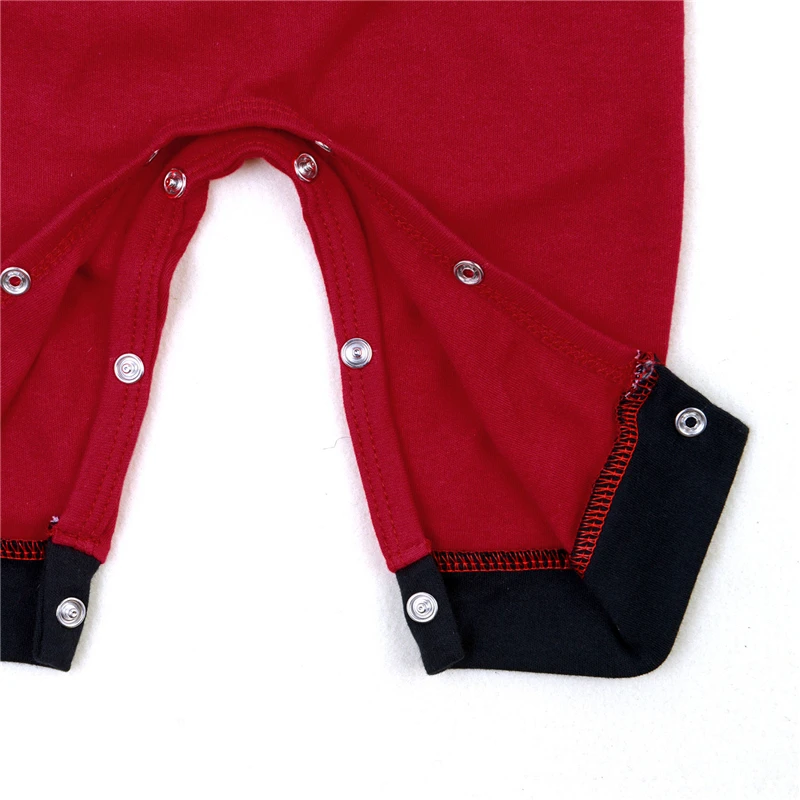 solid baby romper long sleeve red-3
