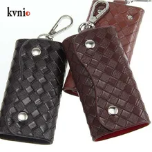 KVNIO плед ключевые кошельки Для мужчин и Для женщин ключ сумка мульти Функция случае ключ ключница брелок сумка двойной пряжкой ключи кошелек