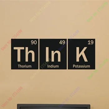 

Think Science Periodic Table Elements Living Room Home School Office Vinyl Art Carving Wall Decal Sticker for Home Window Decor