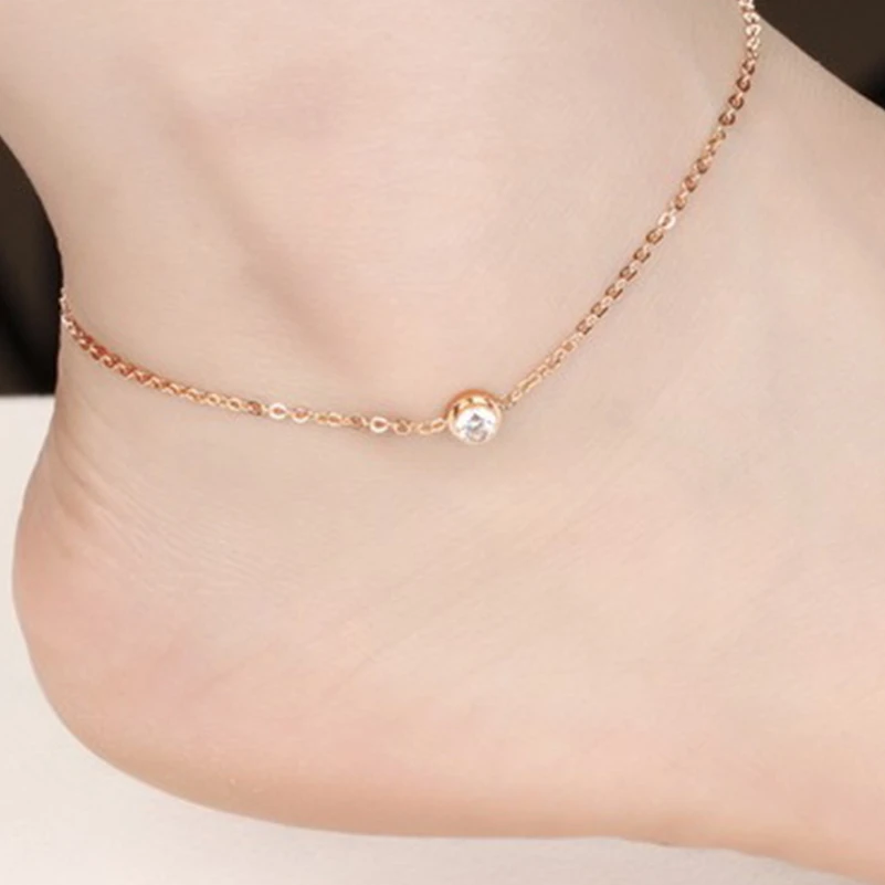 Gold anklets for girl Clearance