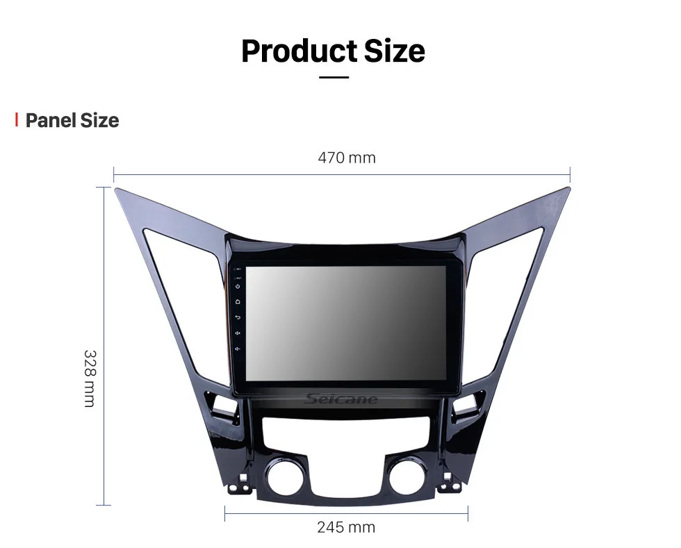 Sale Seicane 9" Android 8.1 Head Unit GPS Car Radio For 2011 -2015 HYUNDAI Sonata i40 i45 Support TPMS TV Tuner Backup camera DVR SWC 18