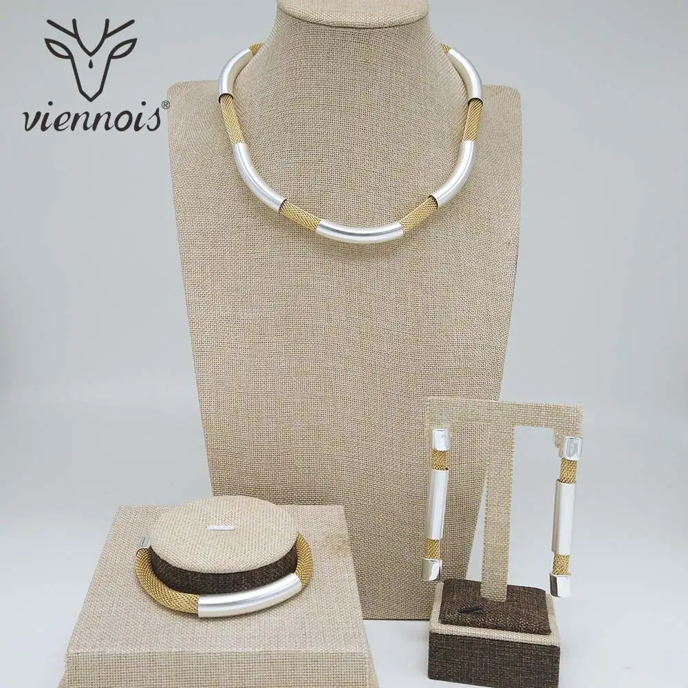 Viennois ювелирный набор висячие серьги цепочка ожерелье браслет смешанные цвета