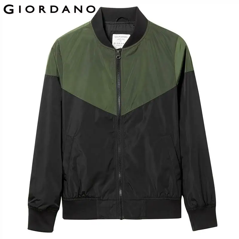Multi Giordano Contraste couleur Conception 01black Col Baseball 100 Polyester Femmes Bomber Poches Veste fw0qfvr
