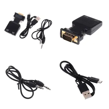 

New VGA To HDMI Switch Converter With Audio Full HD VGA To HDMI Adapter With Video Output 1080P HD For PC Laptop HDMI ToVGA