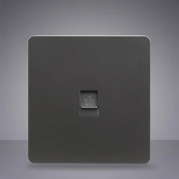 

2pcs Home Improvement Electrical Wall Socket MK Gray 86 Type Phone Weak Power Four-pin POP Socket