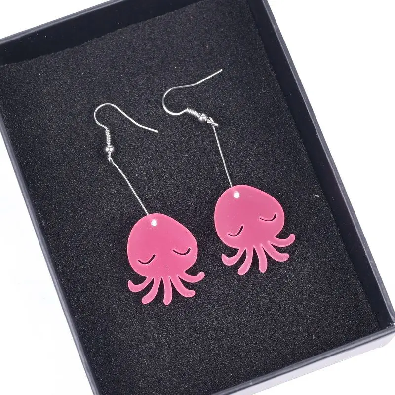 

European Fashion Hyperbole Jewelry Acrylic Small Octopus Drop Earrings For Women