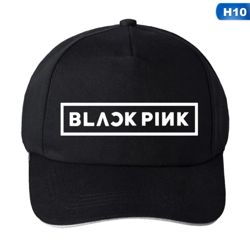Новинка KPOP черная розовая бейсболка с надписью EXO SEVENTEEN, регулируемая бейсболка, Повседневная розовая черная кепка - Цвет: H10