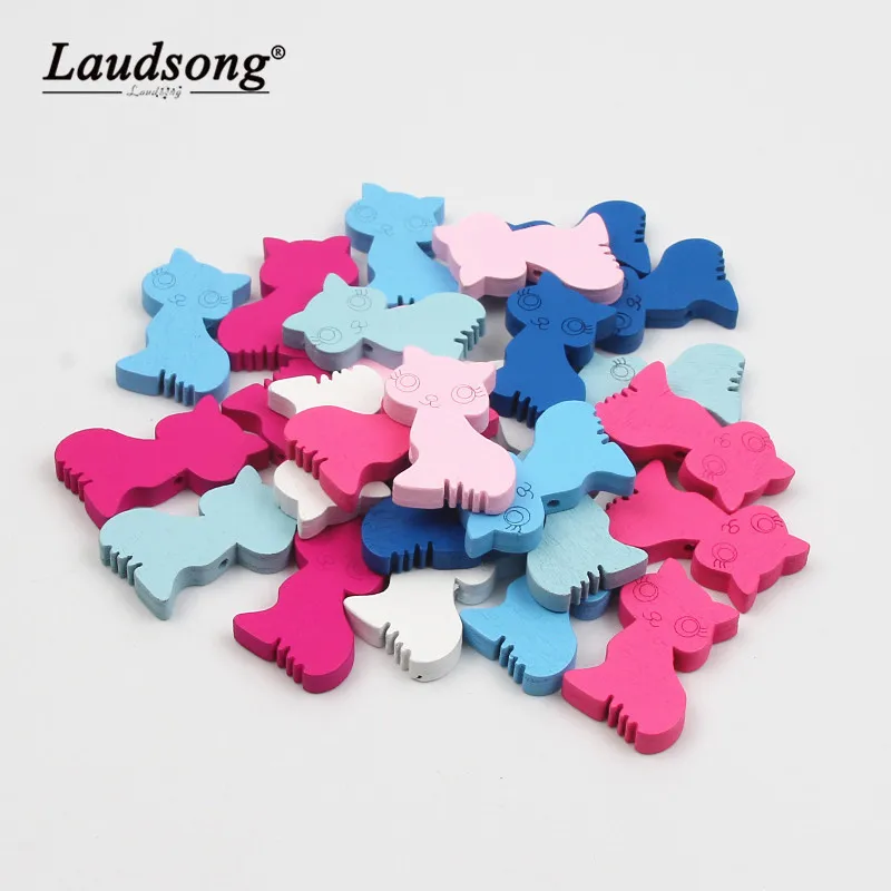 18*29mm 50pcs DIY Cat Multicolour Natural Wooden Beads For Jewelry Fit Crafts Making Children s Nipple Clip beaded Accessories 18*29mm 50pcs DIY Cat Multicolour Natural Wooden Beads For Jewelry Fit Crafts Making Children s Nipple Clip beaded Accessories