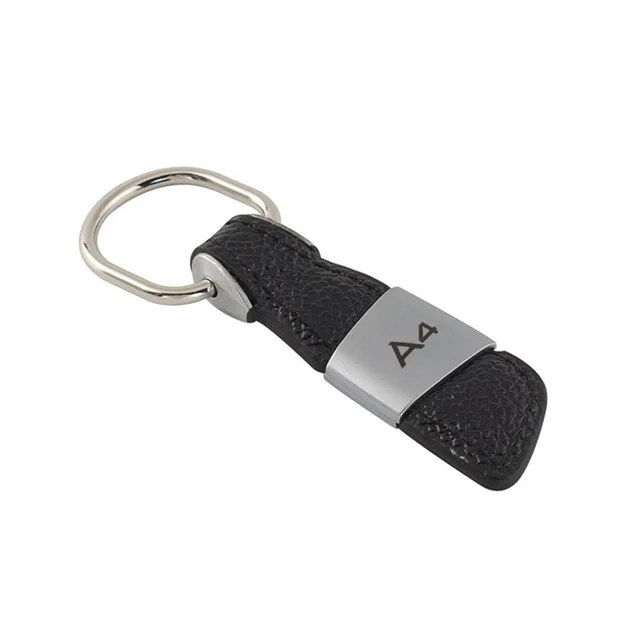 

1x Leather Car A4 Logo Emblem Badge Keychain Key Ring For Audi A4 B6 B8 B7 B5 B9 S4 RS4 Navigation Avant S line Quattro Allroad