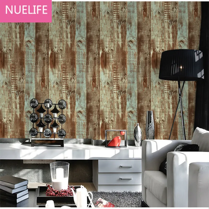 

0.53x10 Meter American Style Retro Puzzle Patterns Wallpaper Chinese Style 3d Bar Restaurant Striped Background Wallpaper