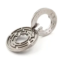 1 шт. металлический разблокированный лабиринт головоломка Лабиринт IQ ум головоломка обучающая игрушка подарок игра для детей 52x6 мм