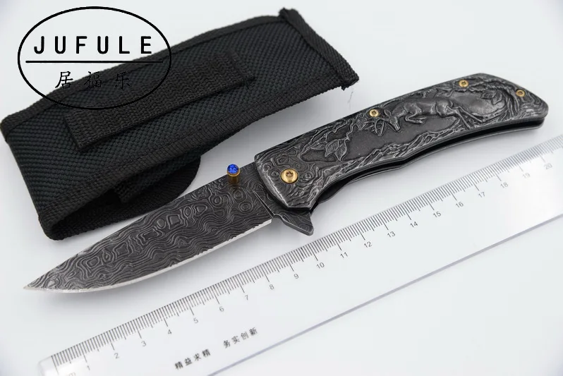

JUFULE Original design Bucks 9Cr18moV steel folding kitchen camping hunt pocket Survival EDC tool Tactical outdoor flipper knife