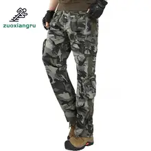 Zuoxiangru Спортивная походная бейсболка для езды и походов, тактические камуфляжные штаны для мужчин, всесезонные многокарманные мужские брюки на молнии