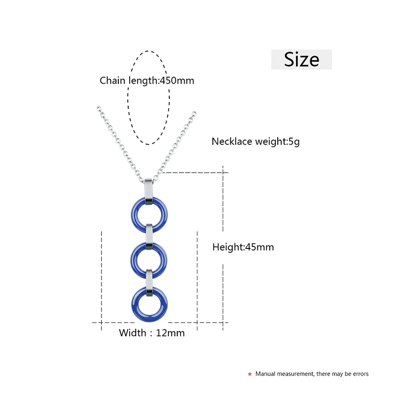 Специальное Фирменное дизайнерское синее женское ожерелье с подвеской для женщин, свадебное ювелирное изделие, подарок, три синих керамических ожерелья
