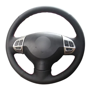 

DIY Sewing-on PU Leather Steering Wheel Cover Exact Fit For Mitsubishi Lancer EX Outlander ASX Colt Pajero Sport