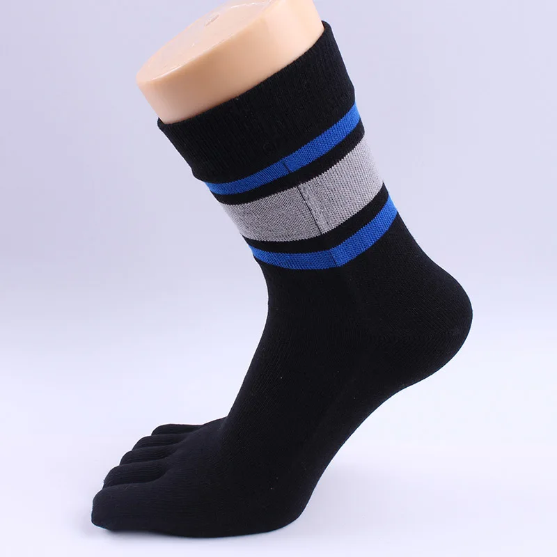 4pairs/lot Five Fingers Socks Male Cotton Thick Invisible Men Boat Sock