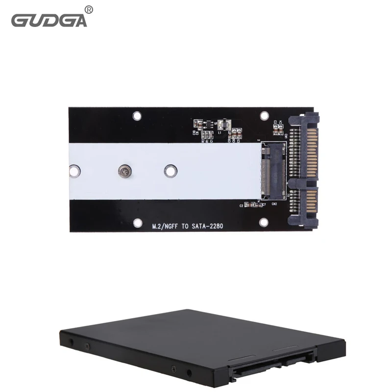 B key M.2 NGFF в SATA 3 0 адаптер карты с металлическим корпусом M.2/NGFF SSD до 2 5 &quotSATA для