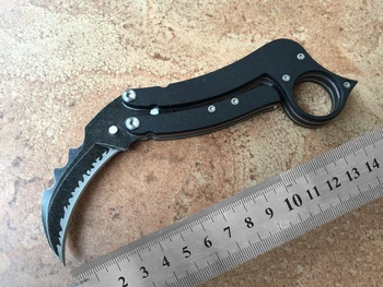 

karambit knife G10 handle special style stone wash K sheath EDC Tool outdoor camping survival exploration pocket folding knife