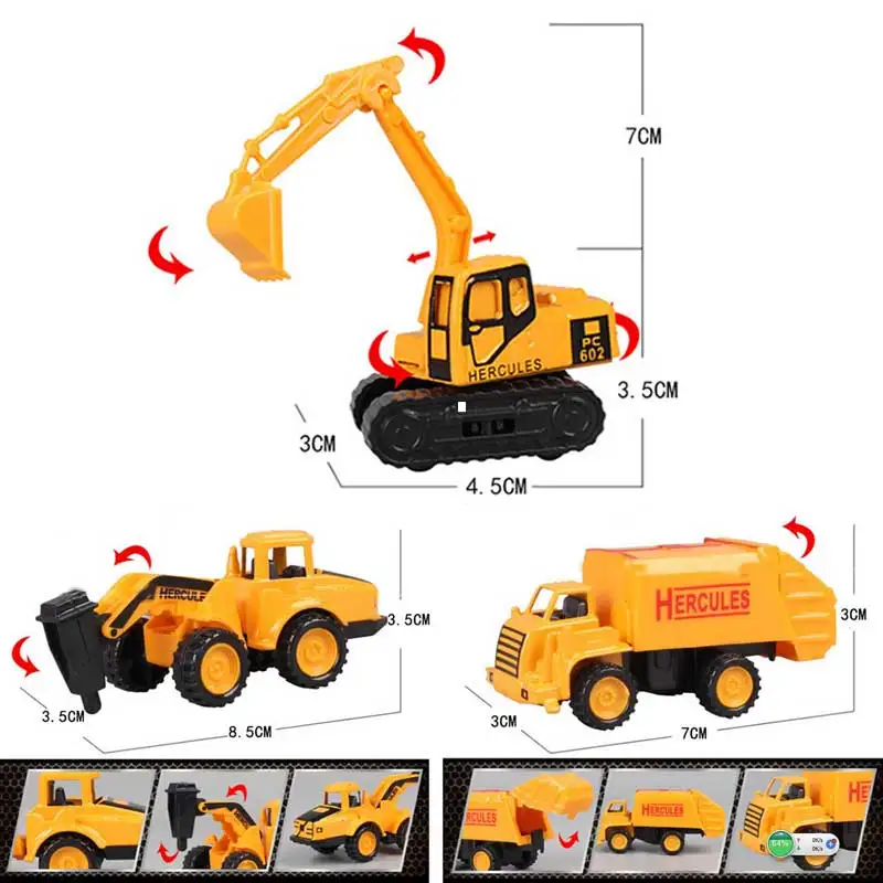 

2019 Baby Engineering Cars Toy Boys Girls Imitation Inertial Engineering Car Children Toy Alloy Excavator Gift New Toy Dropship