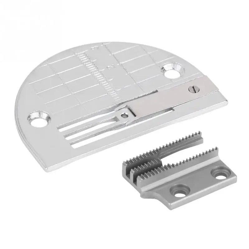 

2PCS Industrial Sewing Machine Accessories Needle Plate Presser Foot with Teeth Kit Set