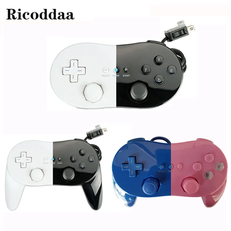 Для Wii Classic двойной аналоговый проводной контроллер для Nintendo Пульт