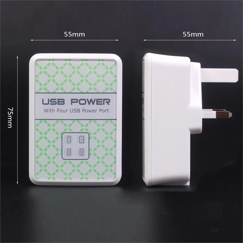 НОВЫЙ США/ЕС/UK 4 Порты USB Wall Зарядное устройство Quick Charge путешествия USB Мощность адаптер для iPhone 6 Galaxy S6 высокое качество