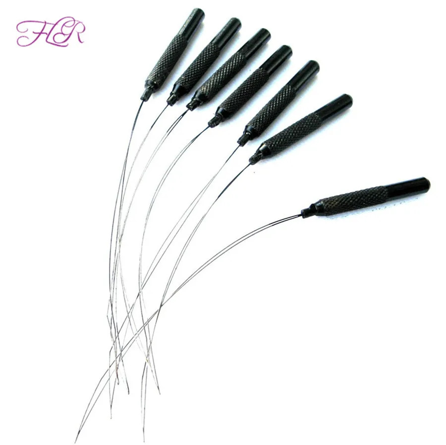 

5PCS Nano Ring Threader Aluminium Thread Hook Tool Needle Loop Micro Ring Beads Hair Extensions