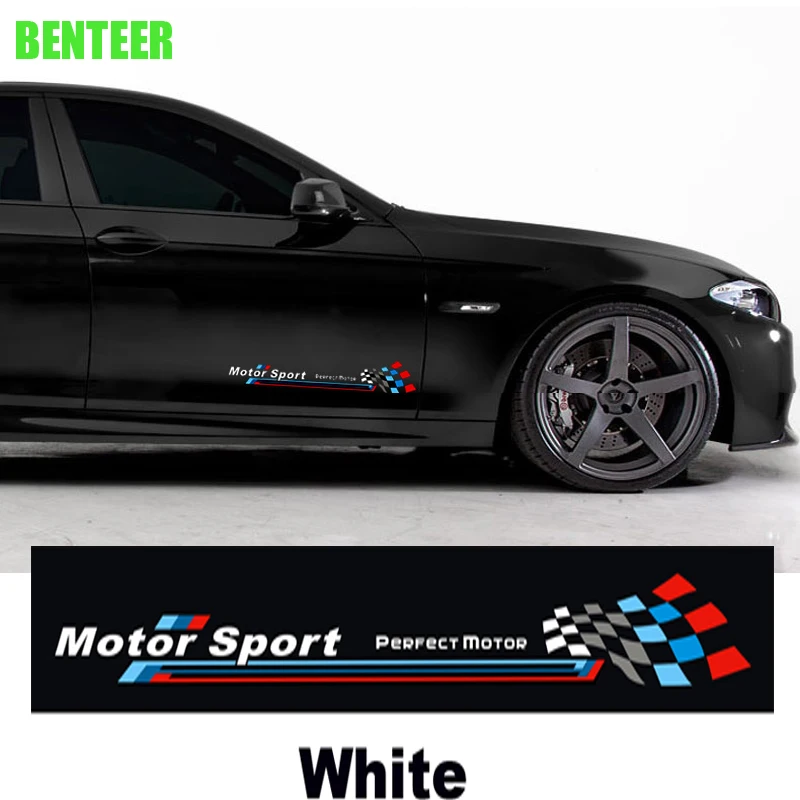

2pcs kk M performance Motor sport bemblem car body sticker Car door sticker For bmw F10 F20 F30 1 3 5 GT series X1 X3 X4 X5 X6