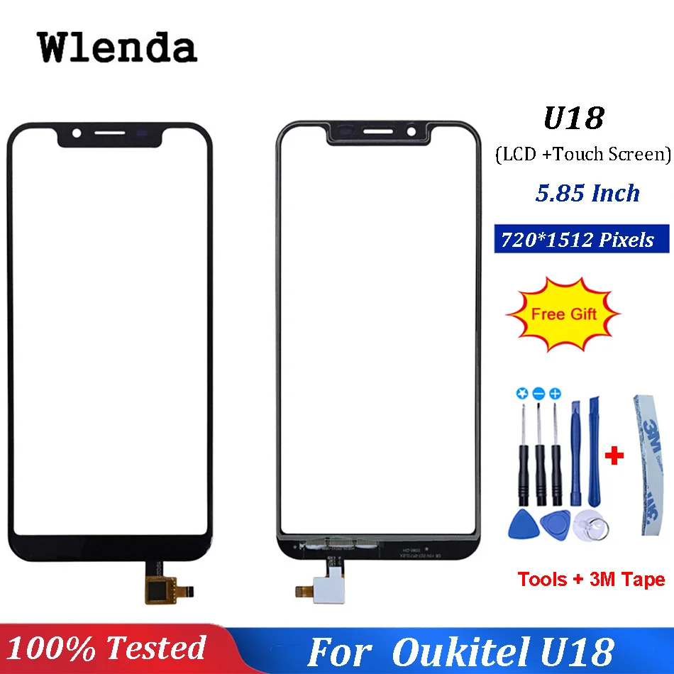 Для Oukitel U18 сенсорный экран стекло дигитайзер 100% гарантия новая стеклянная панель