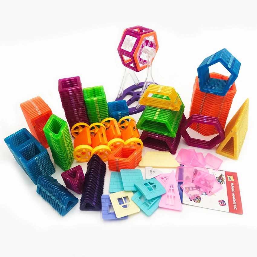 mini Magnetic Building Blocks Triangle Square Bricks Designer Construction Diamond Ferris wheel Set Educational Toys for Childre